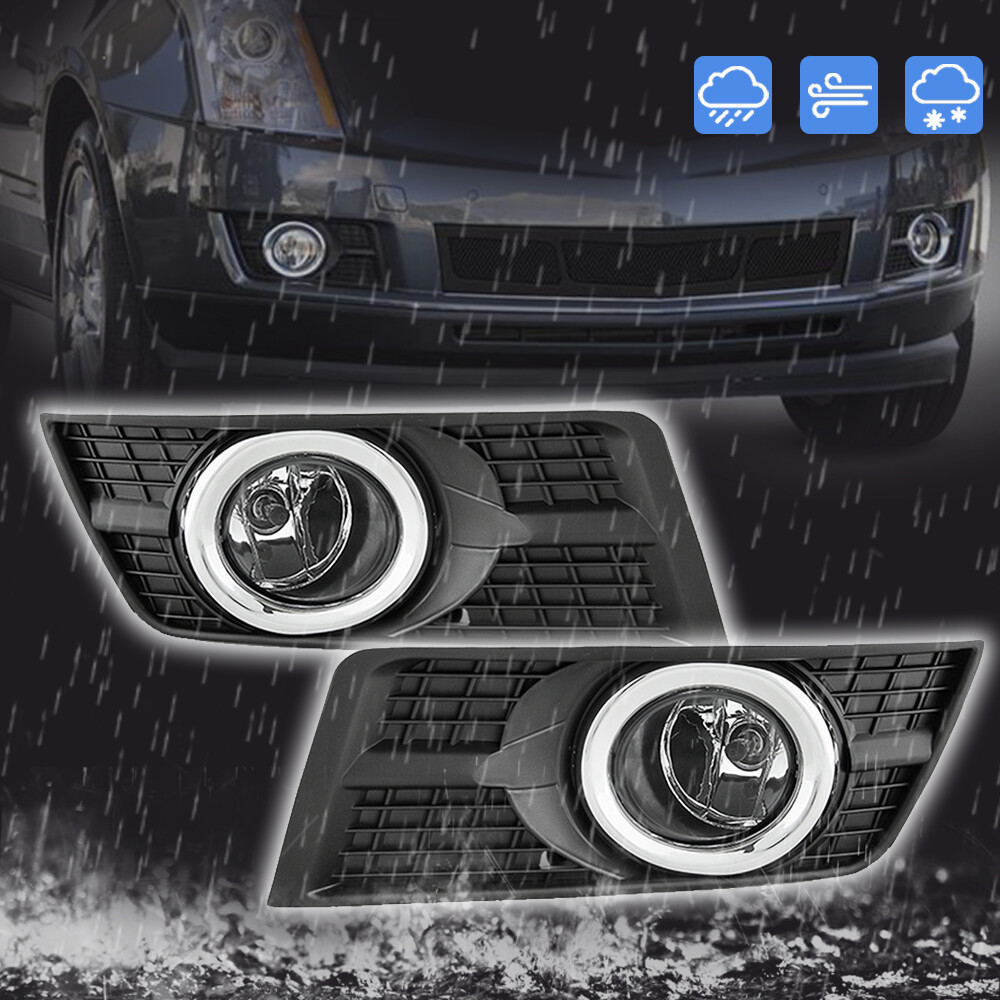 '12〜 Cadillacキャデラック SRX 純正フォグランプ セット 美品 For Cadillac SRX 2010-2016 Fog Lights Lamps + Wiring Kit & Switch