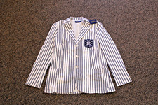 $298 Polo Ralph Lauren Womens Cotton Crest Jacket Size 4 Off-white / Black