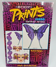 Highgate's Body Prints Temporary Tattoos-Mardi Gras Mystique - Waterproof NEW