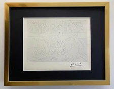 Pablo Picasso | Vintage 1956 Signed Lithograph | Matted to 11x14 | Ltd. Edition