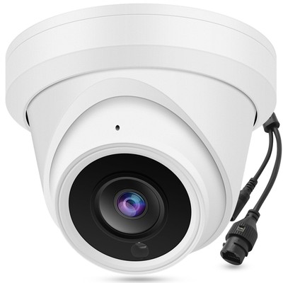 4MP PoE IP Turret Dome Camera, 2.8mm Wide Angle, H.265, Support Firmware Upgr...