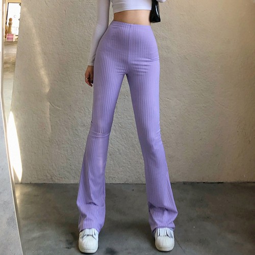 Women's Stretchy Wide Flare Leg Pants 