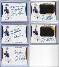 2015 Leaf Trinity RICHIE MARTIN 2 Color Patch Bronze Foil Auto RC Orioles