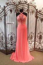 V626 SHERRI HILL 50998 CORAL SZ 8 $508 V36 FORMAL PROM PAGEANT NEW  DRESS GOWN  