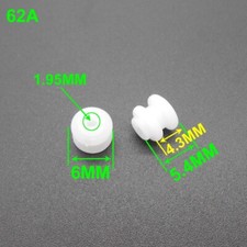 50Pcs Plastic Pulley Gear Model Motor Wheels Dia. 6mm Shaft Dia.2mm 1.95MM White