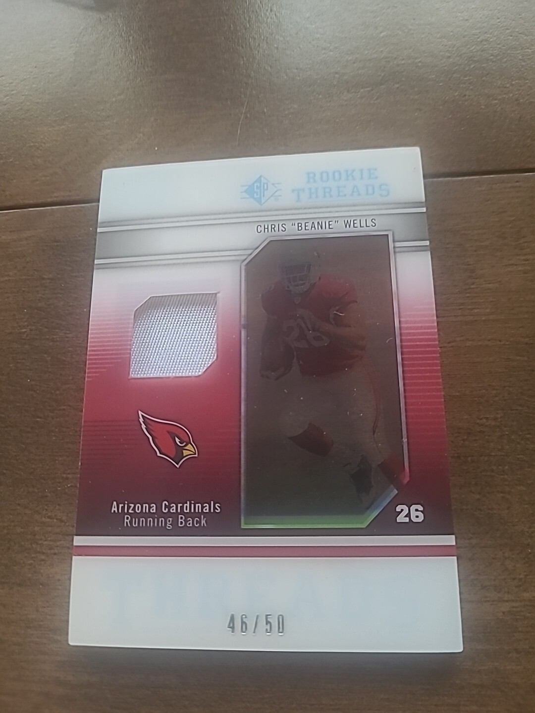 Nice 2009 Upper Deck Sp Rookie Threads Chris Beanie Wells Game Used Jersey Card 