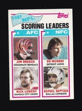 1982 Topps NFL Leaders Jim Breech Ed Murray Nick Lowery Rafael Septien #260