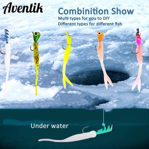 Aventik Ultralight Ice Fishing Rod and 28'' ice fishing combo Hollow Rod Kit - Picture 5 of 6