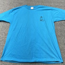 Vintage JERZEES Country Nights XL T-Shirt Blue 50 50 Heavyweight Made in USA