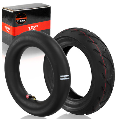 80/65-6 Tire & 10x2.5 Tube For fit 255x80 & 10x3 Bent Valve Stem Apollo Scooter