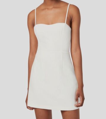 $128 French Connection Womens Summer White Sweetheart Tie-Back Minidress  Size 10 | eBay