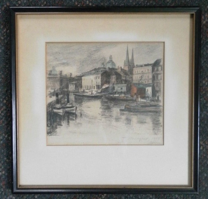 WILHELM WAGNER (1887-1968) GERMAN ORIGINAL PAINTING BERLIN 1934