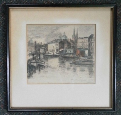 WILHELM WAGNER (1887-1968) GERMAN ORIGINAL PAINTING BERLIN 1934