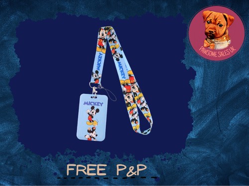 Disney Classics Lanyard Work School ID Card Holder Neck Strap Mickey Mouse Phone - Picture 52 of 56
