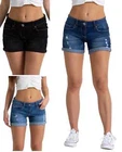 Womens Boyfriend Shorts Ladies Hot Stretch Cotton Denim Half Pant NWT Jeans
