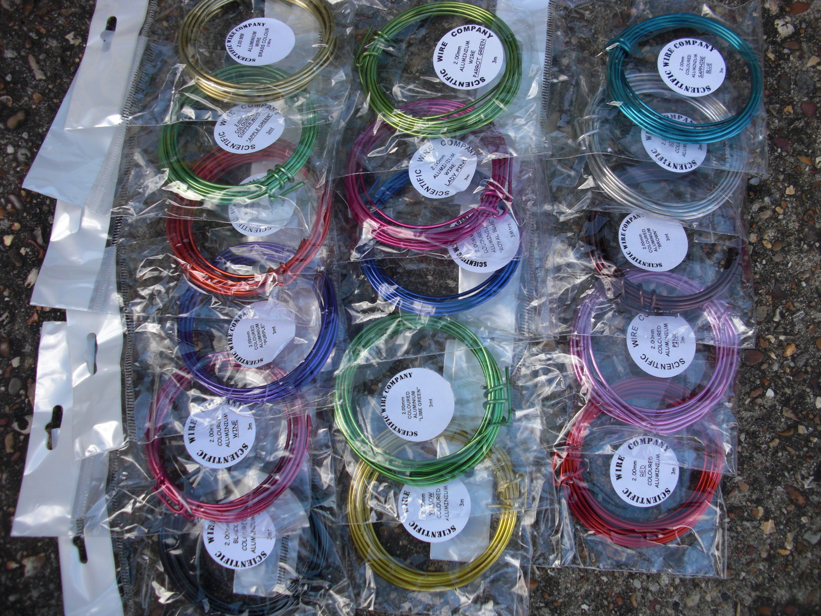 aluminium wire craft modelling floristry jewellery 2mm 12 gauge bundle 16 coils.