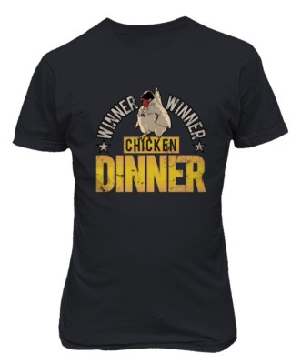 Winner Chicken Dinner Shirt PUBG H1Z1 Funny Men's T-Shirt