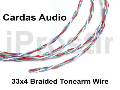 CARDAS Audio 33x4 Braided Tonearm Wire 0.5m for Vinyl Record Player Turntable LP