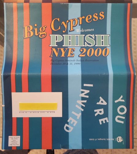 Phish Big Cypress PTBM Neujahr 1999 Post Ticket Einladung Kunst Fan Boot - Bild 4 von 14