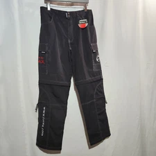 NWT BRP Rotax Men Black Cargo Convertible Pants Embroidered Size 34 X 33