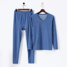 Thermal Underwear for Men Winter Warm Fleece Lined Base Layer Set Top Bottom