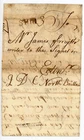 RARE 1761 Earliest Scottish "Ship" Letter mark on a wrapper from Colonial USA