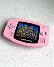 Nintendo Gameboy Advance GBA Game Boy AGB BACKLIT IPS V5 Laminated PINK