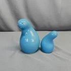 Rare Vintage Red Wing Town & Country Zeisel Shmoo Salt & Pepper Shakers Blue