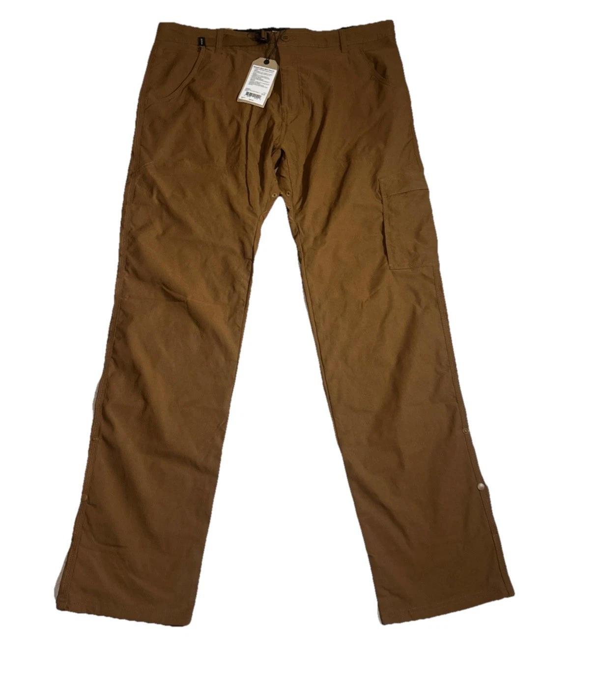 PrAna Zion Pant II Stretch Mens 40x32 Belted Hiking Outdoor NWT Sepia
