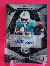 Malik Washington Auto 2024 Panini Black Royal /99 Rookie RC Miami Dolphins