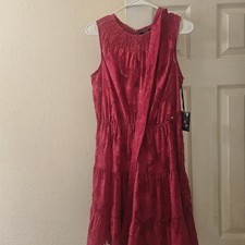 simply vera wang Boho Cottagecore sleeveless lace Layer tiered dress M