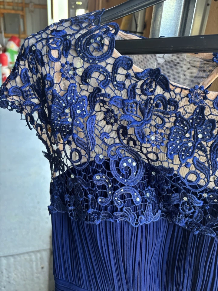 Vestido Ever Pretty para mujer azul marino cintura imperio gasa talla US 14 Foto 2 de 4