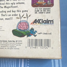 Simpsons Bartman Meets Radioactive Man NES box, manual, rare two tone cartridge