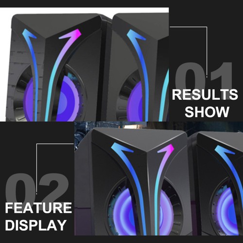 Głośnik RGB do komputerów do gier Głośniki stereofoniczne zasilane przez USB - Zdjęcie 10 z 12
