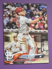 Topps 2018 Chrome Harrison Bader Rookie #40 St. Louis Cardinals Baseball Card