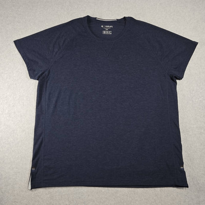 Fourlaps 4 Laps T Shirt 2XL Running Reflective Level Short Sleeve Crew Blue