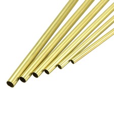 Brass Tube 4mm - 6.5mm OD X 0.2mm Wall Thickness 300mm Pipe Tubing Pack of 6