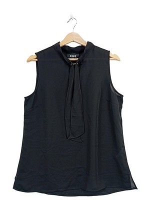 DKNY ärmellose Bluse Damen Bluse Gr. DE 38 schwarz Casual-Look