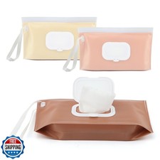 3 Pack Wipe Dispenser Refillable Baby Wipes Container for Travel Portable Wet