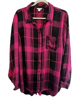 Catherine s (1946) 18/20 Oversized Button Up Tunic W/ Button Detail On Back.A17