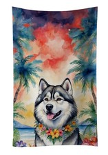Caroline's Treasures Alaskan Malamute Luau Kitchen Towel DAC6349KTWL