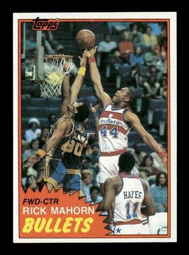 Rick Mahorn 1981-82 Topps #98E RC Cond: EX/+ Washington Bullets