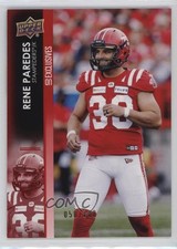 2022 Upper Deck CFL Exclusives 50/100 Rene Paredes #159 0q3