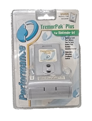 TremorPak Plus with Memory Card Nintendo 64  - New Sealed!