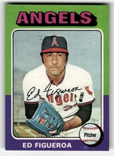 1975 Topps Ed Figueroa #476 California Angels ROOKIE CARD HIGH GRADE BEAUTY!