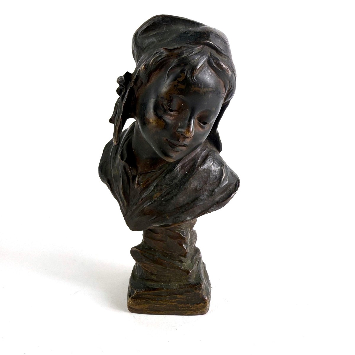 Bronze Garanti Au Titre L.V. Déposée France Young Girl Portrait
