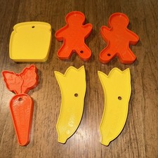 Vintage 1970s Mattel Lot of 6 Tuff Stuff Plastic Play Food Grocery Toys