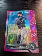 2022 Bowman Chrome Prospects Fuchsia Lava Refractor #BCP-63 Noelvi Marte /199
