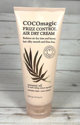 COCOmagic Frizz Control Air Dry Hair Cream Coconut Oil 6oz