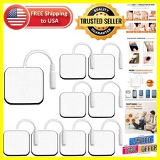 8PCS Safe  Comfortable Latex-Free 2''x2'' TENS Replacement Electrode Pads